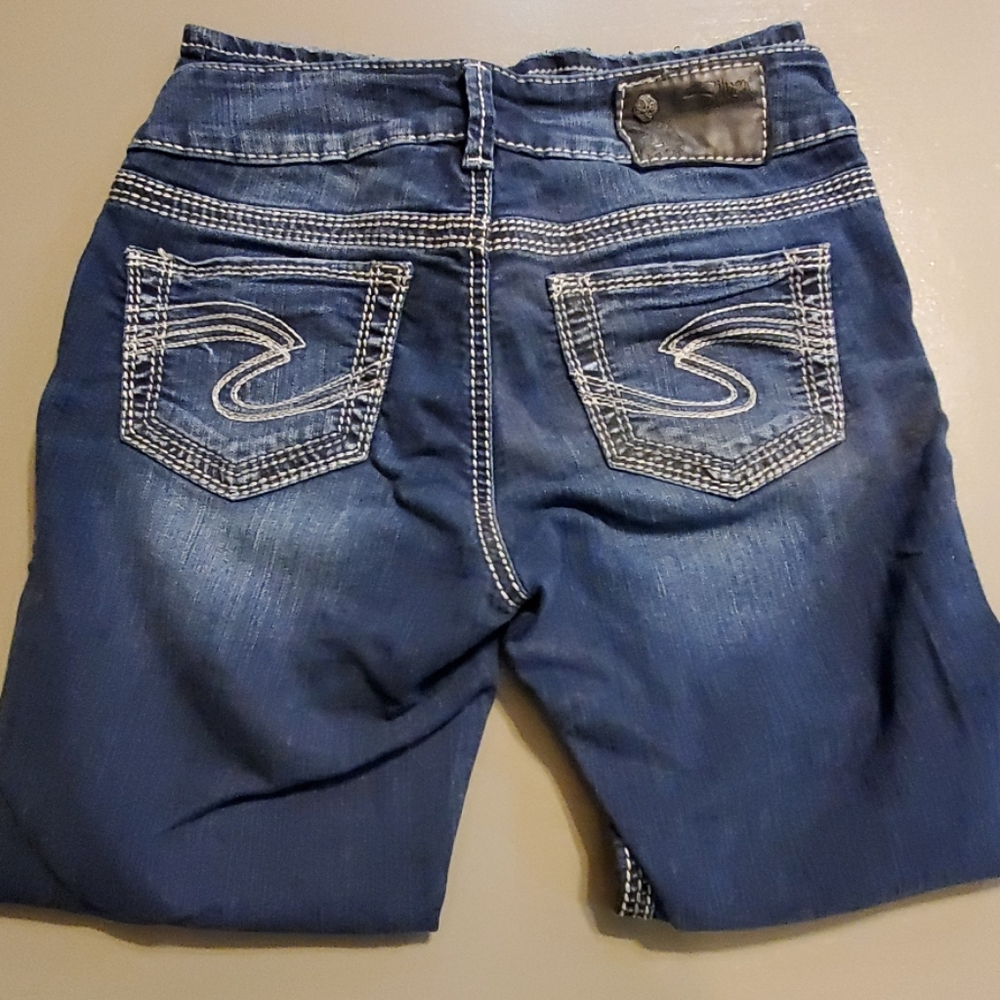 Sliver suki mid capri Jean's